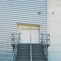 Empty steps against building