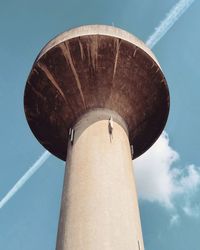 Low angle view of water tower against sky