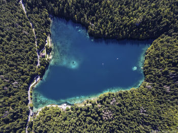 High angle view of a sea