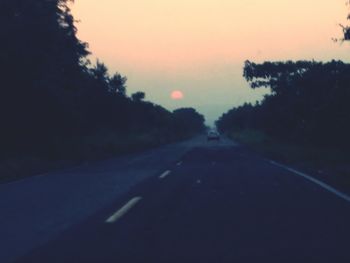 Country road at sunset