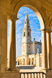 Low angle view of historical building against sky