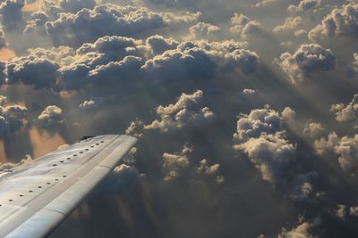 Aerial view of clouds in sky