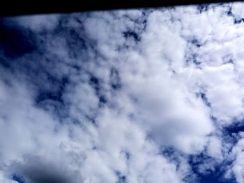 Low angle view of clouds in sky