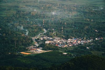 High angle view of townscape