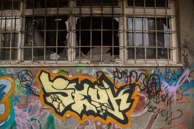 Graffiti on window