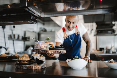 Chef working in kitchen