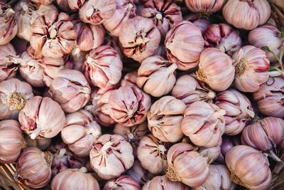 Full frame shot of onions for sale