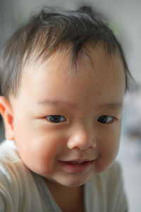 Close-up portrait of cute boy