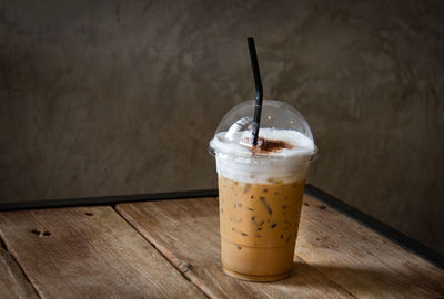 Close-up of drink on table