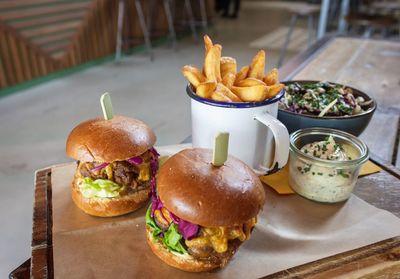 Close-up of food on table