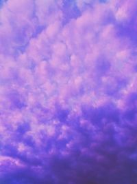 Low angle view of clouds in sky during sunset