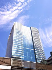 Low angle view of modern building against sky