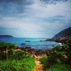 Scenic view of sea against sky