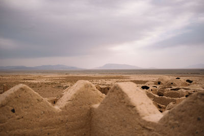 Scenic view of desert against sky