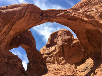 Scenic view of rock formations. arches national park 