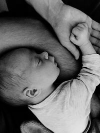 Close-up of baby sleeping