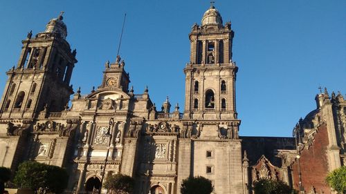 Low angle view of cathedral against sky in city