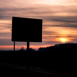 Silhouette orange sky during sunset