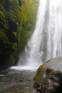 Scenic view of waterfall