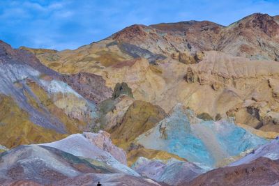 Beautiful painted desert mountains in death valley national park in california