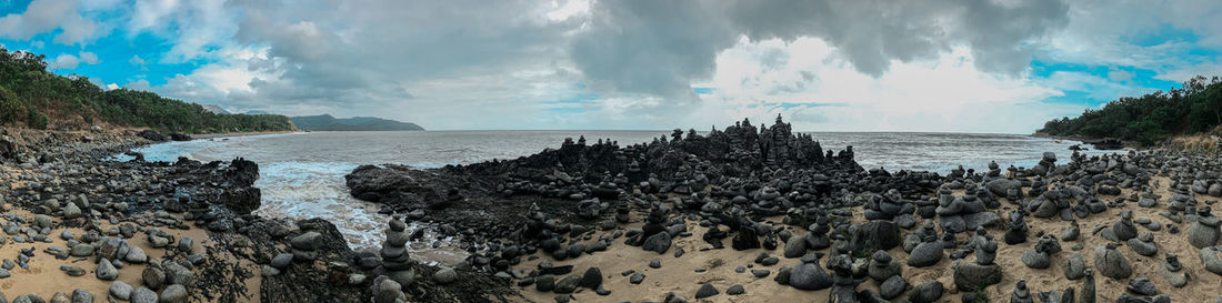 Panoramic view of sea against sky