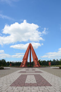 View of historical building against cloudy sky