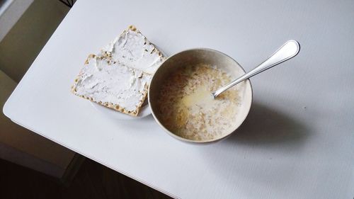 Close-up of food on table