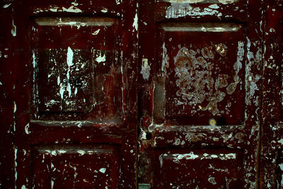 Full frame shot of old weathered door