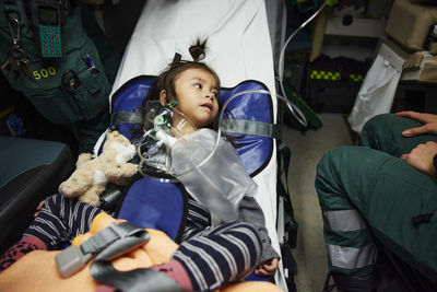 Girl in ambulance