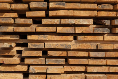 Wood boards on stack