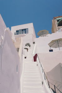Whitewashed houses and steps in oia