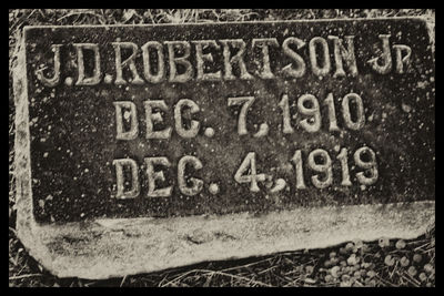 Close-up of text on wall