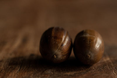 Close-up of snake on table