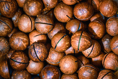 Full frame shot of potatoes for sale at market