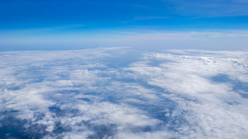 Aerial view of clouds over sea