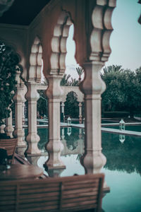 Reflection of building on water