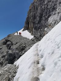 Scenic view of snow covered mountain