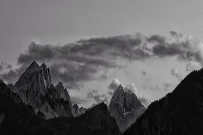 Panoramic view of mountains against sky