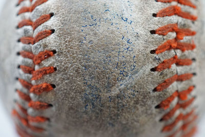 Close-up equipment on baseball