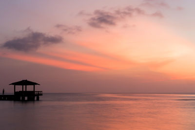 Dramatic sky over sea during sunset