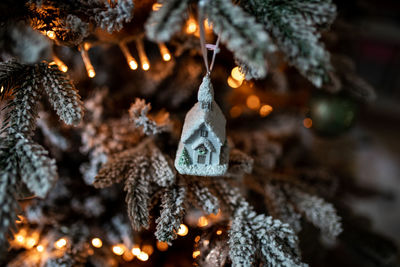 Christmas decoration. little ceramic house.