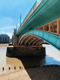 Bridge over river against sky