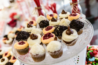 Close-up of cupcakes