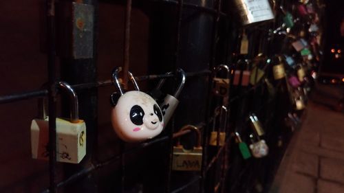 Close-up of heart shape hanging