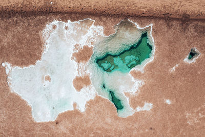 High angle view of people on beach