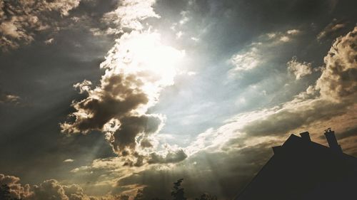 Low angle view of sky at sunset