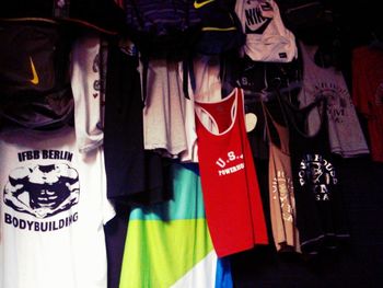 View of multi colored wall