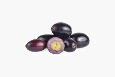 Close-up of balls against white background