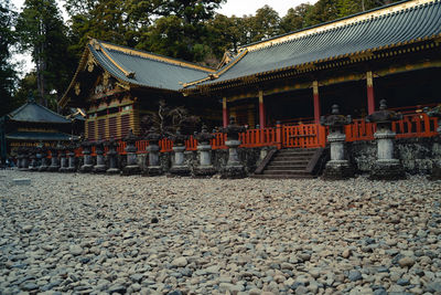 View of temple outside building