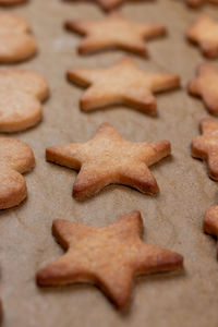 Close-up of cookies on table